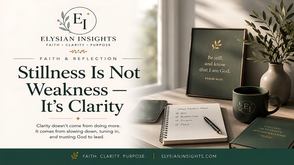 Stillness Is Not Weakness — It’s Clarity