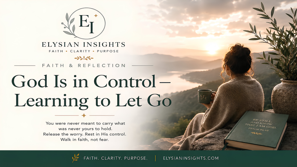 God Is in Control — Learning to Let Go