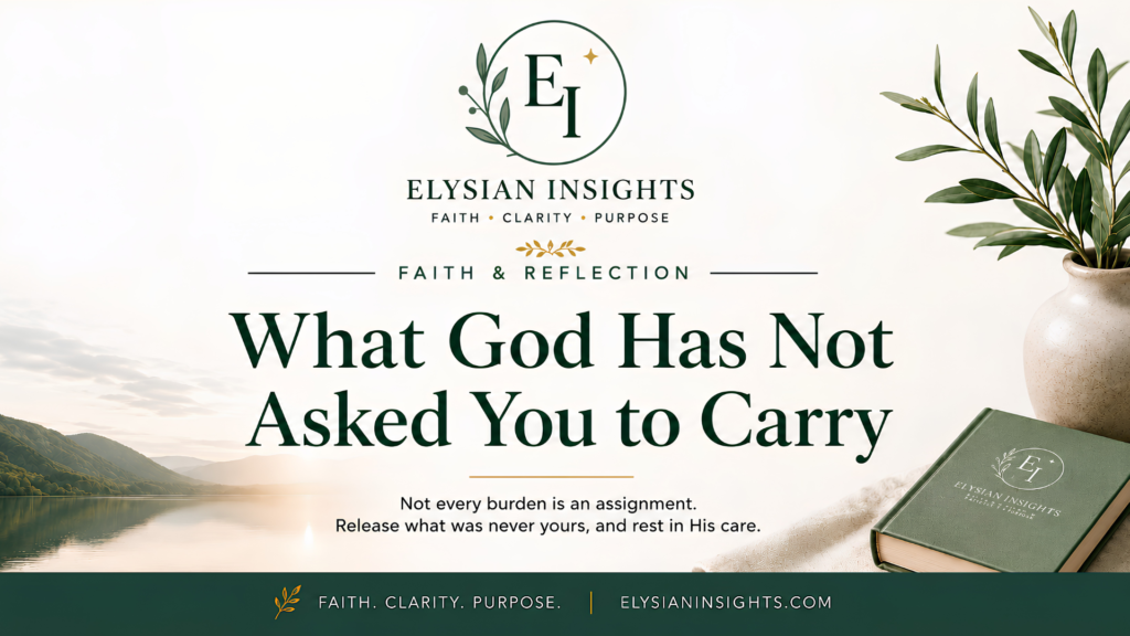 What God Has Not Asked You to Carry