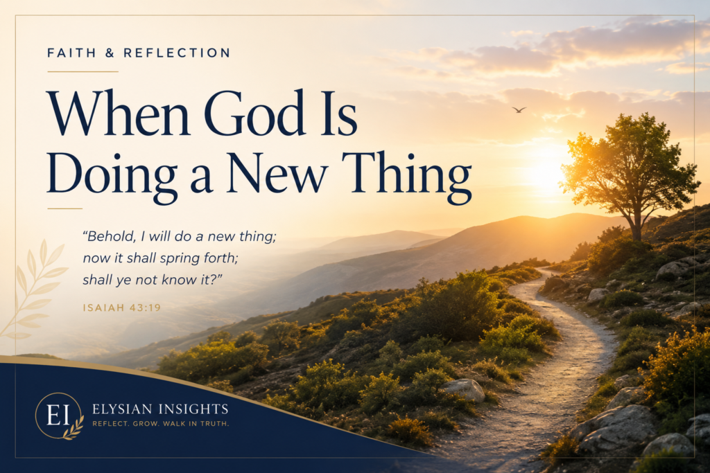 When God Is Doing a New Thing