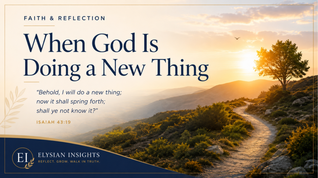 When God Is Doing a New Thing