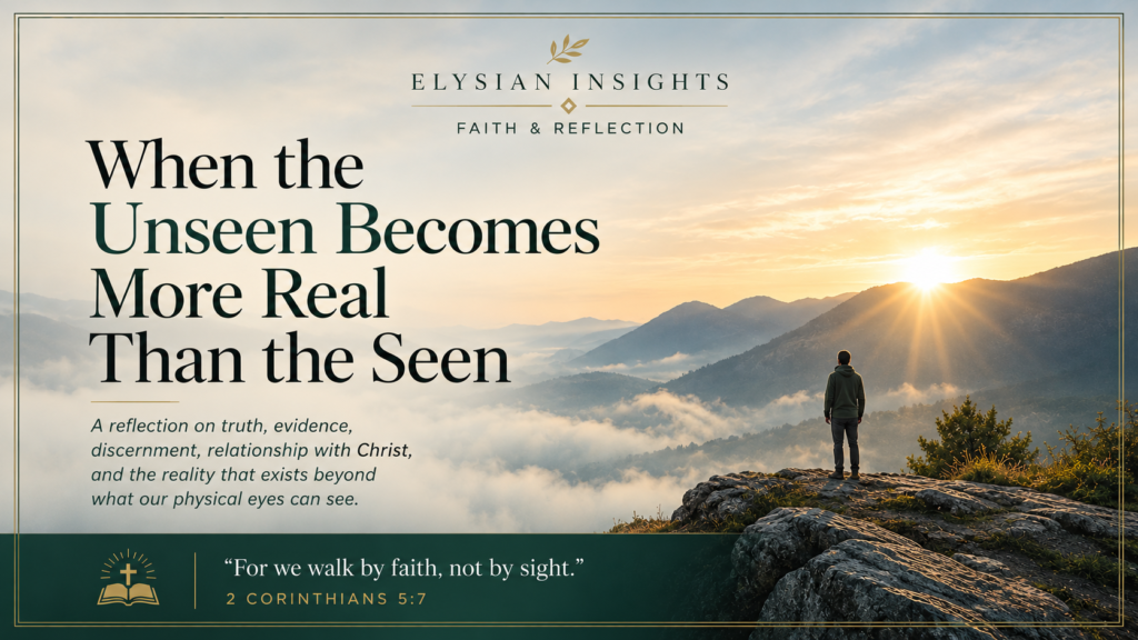 When the Unseen Becomes More Real Than the Seen